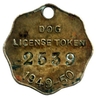 Dog Licence Token of 1949-50.