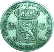Netherlands of Two Half Gulden of William III of 1857.