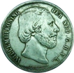 Netherlands of Two Half Gulden of William III of 1857.