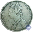Silver One Rupee of Victoria Empress of Lakhi Brockage.