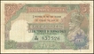 Five Rupees Bank Note of King George V Burma Signed by J.W. Kelly of 1937.