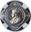 Silver Two Anna Coin of King George V of Bombay Mint of 1926.