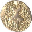 Base Gold Coin of Shri Vinayaditya of Karkotakas of Kashmir of Kushan Dynasty.