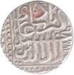 Silver Half Rupee of Ahmedabad Mint of Akbar Jalal Ud Din Muhammad.