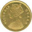 Gold One Mohur of Victoria Queen of 1862.