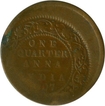 Error Bronze One Quarter Anna Coin of King  Edward VII of 1907.