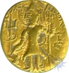 Gold Dinar of Vasudeva of Kushan Dynasty.