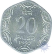 Aluminium Twenty Paise of Hyderabad Mint of Republic India of 1997.