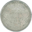 Silver One Rupee Coins of Victoria Queen of 1862.