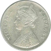 Silver One Rupee Coin of Victoria Empress of Calcutta Mint of  1900.