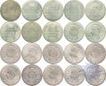 Silver One Rupee Coins of King Edward and King George V of 1903-1922.