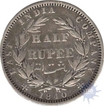 Silver Half  Rupee Coin of Victoria Queen of  Madras Mint of 1840.