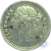 Silver Two Annas Coin of Victoria Queen of Madras Mint of 1841.
