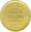 One Gold Mohur Coin of Victoria Queen of 1862.