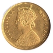 Gold Mohur Coin of  of Victoria Empress of Calcutta Mint of 1884.