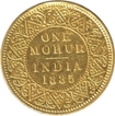 Gold Mohur Coin of Victoria Empress of Calcutta Mint of 1885.