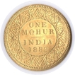 Gold Mohur Coin of Victoria Empress of  Calcutta Mint of 1889.