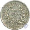 Error Two Annas Coin of Victoria Queen of 1841 .