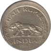 Error Silver Half Rupee Coin of King George VI of Bombay Mint of 1947.