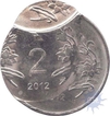 Error Two Rupees Coin of  Both Side Triple hammered and Rotated as well of 2012.
