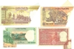 Very Rare Error Bank Notes of Two  and Five and Ten  and Five Hundred Rupees.