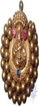 Gold Hair Pin with Lord Krishna playing flute designe.