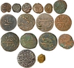 Mixed Lot of Sixteen Coins of Mysore Kingdom of Tipu Sultan of Different mints and Denominations. 
