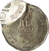 Cupro-Nickel of two Rupees of Error coin of Republic India.