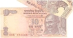 Error Ten Rupees Bank Notes Signed By D. Subbarao of Republic India of 2011.