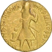 Moon God Type Gold Dinar of Kushan Dynasty of Kanishka I.