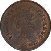 Copper half pice of Dhar state of Anand Rao III with the name of Victoria Empress.
