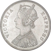 Silver One Rupee Coin of Victoria Empress of Calcutta Mint of 1893.