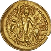 Very Rare Gold Dinar Coin of Kushan Dynasty of Vasudeva I of OESHO Type.