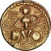 Very Rare Gold Dinar Coin of Gupta Dynasty of Samudragupta of King and Queen Type.