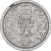 Extremely Rare Silver Half Rupee Coin of King George V of Calcutta Mint of 1911.