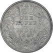 Silver One Rupee Coin of Victoria Empress of Calcutta Mint of 1897.  