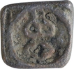 Mauryan Cast Copper Square Half Karshapana Coin of Vidarbha Region of Maurya Dynasty.