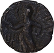 Copper Drachma Coin of Kanishka I of Kushana Dynasty of Moon Type.