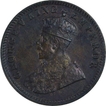 Copper One Quarter Anna Coin of King George V of 1914.