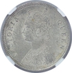 Silver One Quarter Rupee Coin of Victoria Queen of 1862.
