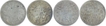 Silver One Rupee Coins of Victoria Queen of 1862.