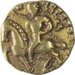 Extremely Rare Gold Dinar Coin of Kumaragupta I of Gupta Dynasty of Horse Man Type.
