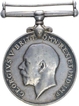 Silver War Medal of King George V of British India of 1918.