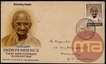 Extremely rare FDC of Gandhi 1V with Jaihind Cancellation of Excellent Condition.