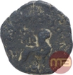 Copper Tetra Drachma Coin of Azes II of Bactrian and Indo Scythian.