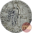 Silver Tetra drachma Coin of Azes II of Indo Scythians.