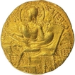 Extremely Rare Gold Dinar Coin of Samudragupta of Gupta Dynasty of Lyrist Type.