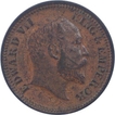 Copper Half Pice Coin of King Edward VII of Calcutta Mint of 1904.