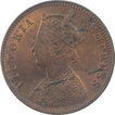 Copper One Quarter Anna Coin of Victoria Empress of Calcutta Mint of 1892.