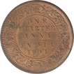 Copper Quarter Anna Coin of King Edward VII of Calcutta Mint of 1904.